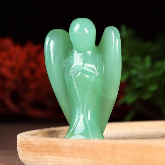 Hand Crafted Other - 🆕New Healing Green Aventurine Guardian Crystal Angel Hand Carved Figurine